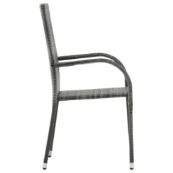 VidaXL Gartenstühle Stapelbar 4 Stk. Grau Poly Rattan -Deutschland Garten Zier Verkaufs-Shop dd06082f8e1e1ec95444e42adc38445b