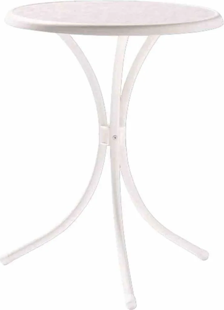 SIEGER Gartentisch / Bistrotisch Rund Ø 60 Cm Weiß Stahl 4 SIEGER Gartentisch / Bistrotisch Rund Ø 60 Cm Weiß Stahl – Bild 4