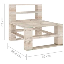 VidaXL Garten-Paletten-Mittelsofa Imprägniertes Kiefernholz -Deutschland Garten Zier Verkaufs-Shop ddcbd914ae453038cce0460c3900b1af