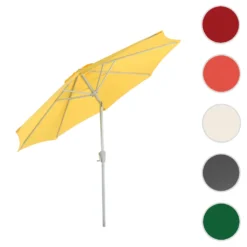 Sonnenschirm Asti, Gartenschirm, Ø 2,7m Neigbar Polyester/Alu 5kg Gelb -Deutschland Garten Zier Verkaufs-Shop df0bc5c781178153a2af8fddddc0e3a2