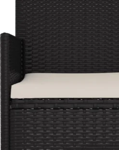 VidaXL Gartenbank 3-Sitzer Mit Kissen Schwarz Poly Rattan -Deutschland Garten Zier Verkaufs-Shop df2acde5d5ac8e7e68848d876b42f684
