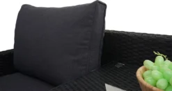 Poly-Rattan Garnitur HWC-J38, Garten-/Lounge-Set Sitzgruppe, Spun Poly Halbrundes Rattan Anthrazit, Kissen Dunkelgrau -Deutschland Garten Zier Verkaufs-Shop df660585755baa506617eb8fff189180