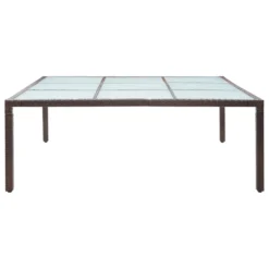 VidaXL Garten-Esstisch Braun 200×200×74 Cm Poly Rattan -Deutschland Garten Zier Verkaufs-Shop df743d0a7244d5de2da9cbd73832b474