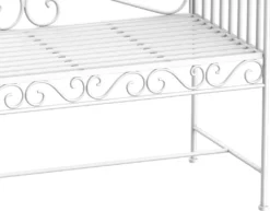 Outsunny Gartenbank Parkbank Sitzbank Bank Gartenmöbel 2-Sitzer Metall Weiß -Deutschland Garten Zier Verkaufs-Shop dfb45176c60a9bc595ab52faadb87fcb