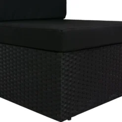 VidaXL Modulares 3-Sitzer-Sofa Poly Rattan Schwarz -Deutschland Garten Zier Verkaufs-Shop dfcbb2d8407aef017d3dba82d4cb89b4