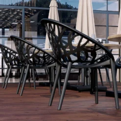 4er-Set AMAZONAS | Designer Kunststoffstuhl | Schwarz | Kunststoff | Stapelbar | Kunststoff Stuhl, Kunststoffstühle Outdoor -Deutschland Garten Zier Verkaufs-Shop e066581007734052a73003f459e891ef