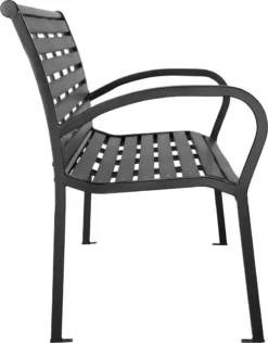 Tectake Gartenbank Pino 3-Sitzer 126x62x81,5cm - Schwarz -Deutschland Garten Zier Verkaufs-Shop e0e71125feaba1e52bad9df3647ca55a