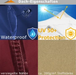 INSTENT® Pavillon 3x3m WASSERDICHT BASIC Grün Garten Party Zelt Faltbar -Deutschland Garten Zier Verkaufs-Shop e121bdb86e49800608f2cdfe157c5af7