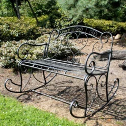 Schaukelbank Metall Gartenbank Sitzbank Parkbank Schaukelstuhl Bank Schwarz -Deutschland Garten Zier Verkaufs-Shop e12b01e2feaceeb73e44218a8e892e12