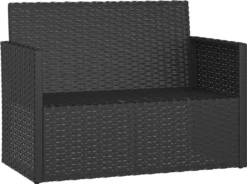 VidaXL Gartenbank Mit Kissen Schwarz 105 Cm Poly Rattan -Deutschland Garten Zier Verkaufs-Shop e162ad9a585575d82656789e7ab20b8b