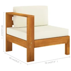 VidaXL 7-tlg. Garten-Lounge-Set Mit Creme Auflagen Massivholz Akazie -Deutschland Garten Zier Verkaufs-Shop e1713f2acf3e62fb445c5d18e35a210e