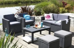 Allibert Cube Sitzhocker H 39 X B 42 X T 42 Cm, Mit Stauraum, Graphitgrau -Deutschland Garten Zier Verkaufs-Shop e1b8bfcf6897fc7536995166184853a4