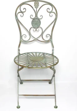 Metall-Stuhl "Pfauenauge, Maße Ø 40 Cm, Sitzhöhe 45 Cm, GH 93 Cm -Deutschland Garten Zier Verkaufs-Shop e26e90e6474bb48e7baf29ce0b2d5723