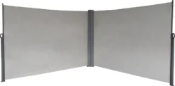 SVITA Doppel Seitenmarkise 600x200cm Sichtschutz Sonnenschutz Ausziehbar Hellgrau