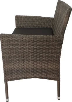 KMH Garden® Polyrattan Bank *Holme* Natur-braun -Deutschland Garten Zier Verkaufs-Shop e3545a50071413a1ea1eaab632260b05