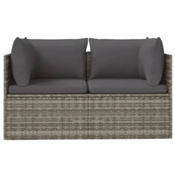 VIDAXL Gartensofa 2-Sitzer Mit Kissen Grau Poly Rattan -Deutschland Garten Zier Verkaufs-Shop e37575184a6f4a307d0ec3f7ca69b4bf