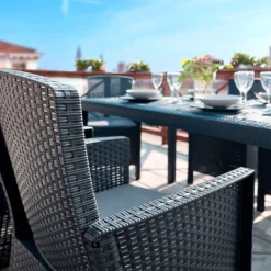 Bica Poltrona 2er Set Lido Sessel Inkl. Sitzkissen, Graphit, Gartensessel, Wetterfest -Deutschland Garten Zier Verkaufs-Shop e433f4f8a3a2f91edce9d89322d42427