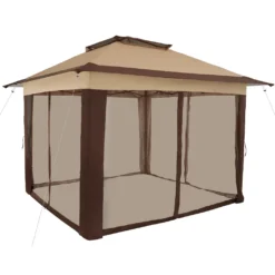 Tectake Faltpavillon Carabobo 3,64x3,64x2,94m - Braun -Deutschland Garten Zier Verkaufs-Shop e46960b3bf069d15260382146e57f08b