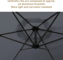 EINFEBEN Sonnenschirm Alu Ampelschirm ? 350cm Grau Gartenschirm Mit Staender, Hoehenverstellbar, Klappbar, UV-Schutz 40+ Diverse Farben Wasserabweisende Marktschirm -Deutschland Garten Zier Verkaufs-Shop e4f60d54e8cd16fce3ecc859a4b6a87c
