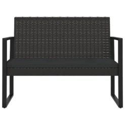 VidaXL Gartenbank Mit Kissen Schwarz 106 Cm Poly Rattan -Deutschland Garten Zier Verkaufs-Shop e4f6bb02168c5e7618ae73041a7acc22