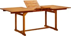 VidaXL Garten-Esstisch (150-200)x100x75 Cm Massivholz Akazie