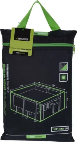 ProGarden Gartenmöbel-Abdeckung 165x140x90 Cm Schwarz