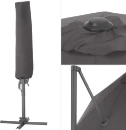 Tectake Sonnenschirm Ampelschirm Ø 300cm Mit Fußpedal Und Schutzhülle - Grau -Deutschland Garten Zier Verkaufs-Shop e695b97913a2741415126d30a48ed11e