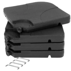 ECD Germany 4er Set Sonnenschirmständer, Bodenkreuz Schirmgewicht Für Ampelschirmständer Marktschirmständer Kurbelschirmständer, Beschwerungsplatten Mit 60L Wasser / 80kg Sand Befüllbar -Deutschland Garten Zier Verkaufs-Shop e69e259edba3251fabe0c45dae780ffa