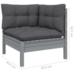 VidaXL 3-Sitzer-Gartensofa Mit Anthrazit Kissen Massivholz Kiefer -Deutschland Garten Zier Verkaufs-Shop e69e5d763046b6a572684380774350d4