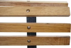 Gartenbank MCW-F97, Sitzbank Parkbank Holzbank, 2-Sitzer Gusseisen Holz 122cm 22kg Hellbraun -Deutschland Garten Zier Verkaufs-Shop e740aecff43156d6f35f343a15f22a20 1