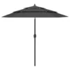 VidaXL Sonnenschirm Mit Aluminium-Mast 3-lagig Anthrazit 2,5 M