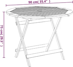 VidaXL Klappbarer Gartentisch Ø 90x75 Cm Massivholz Akazie -Deutschland Garten Zier Verkaufs-Shop e7665cf598f2ac4c637ceef497d7623d