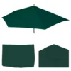 Ersatz-Bezug Für Sonnenschirm Halbrund Parla, Sonnenschirmbezug Ersatzbezug, 300cm Stoff/Textil UV 50+ 3kg Grün