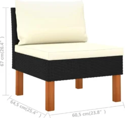 VidaXL 4-tlg. Garten-Lounge-Set Mit Kissen Poly Rattan Schwarz -Deutschland Garten Zier Verkaufs-Shop e79c01a3abb6416cf5afa7b599e5ff2f