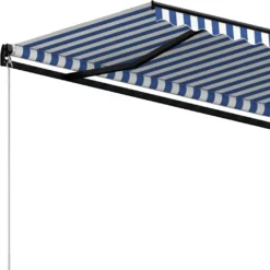 VidaXL Gelenkarmmarkise Einziehbar 400x350 Cm Blau Und Weiß -Deutschland Garten Zier Verkaufs-Shop e7af6bd261de54fe9177f03603c5459d