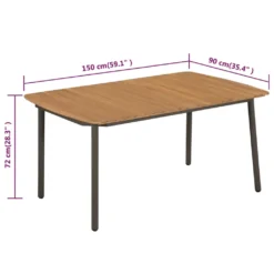 VidaXL Couchtisch 150x90x72 Cm Massivholz Akazie Und Stahl -Deutschland Garten Zier Verkaufs-Shop e7c7b72217fa214eb865753b76753ffe