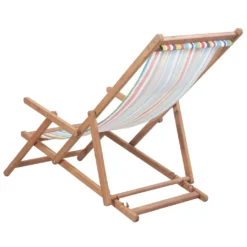 VidaXL Klappbarer Strandstuhl Stoff Und Holzrahmen Mehrfarbig -Deutschland Garten Zier Verkaufs-Shop e82790ceee7662ed814235cddd92ba7a