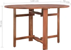 VidaXL Klappbarer Gartentisch 120 X 70 X 74 Cm Akazienholz Massiv -Deutschland Garten Zier Verkaufs-Shop e838c828408336b167792da5743b4c81