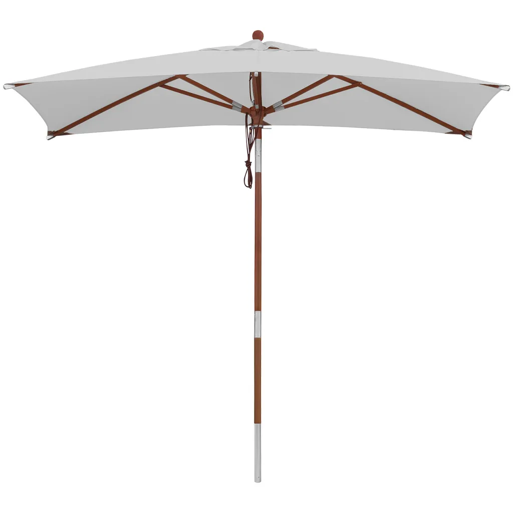 Anndora Sonnenschirm 2,5x1,5m EckigKnickbar Hellgrau - Hellgrau 3 Anndora Sonnenschirm 2,5x1,5m EckigKnickbar Hellgrau - Hellgrau – Bild 3