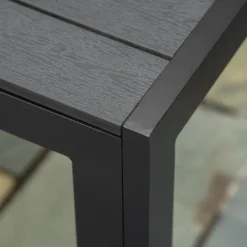 Outsunny Gartentisch Aluminium Tisch Garten Terrasse Holz-Kunststoff WPC Non-Wood Schwarz Mit Horizontale/vertikale Sitzlatten -Deutschland Garten Zier Verkaufs-Shop e9c2bdf8f6a3817abf3f5f3576f17812