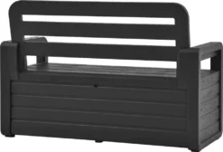 VidaXL Gartenbank Mit Stauraum 132,5 Cm Kunststoff Anthrazit -Deutschland Garten Zier Verkaufs-Shop eb59f01ad46d60e3ddf577fbbd49147e