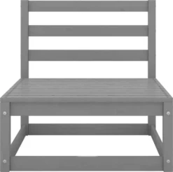 VidaXL Garten-Mittelsofas 2 Stk. Grau Kiefer Massivholz -Deutschland Garten Zier Verkaufs-Shop eb6190ea1b50312a2a9340e3d71407a2