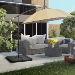 Outsunny Schirmgewicht 4er-Set, Ampelschirmständer Mit 60 Liter Wasser/ 78 Kg Sand Befüllbar, Marktschirmständer, Schirmständer Für Ampelschirm, Schwarz -Deutschland Garten Zier Verkaufs-Shop ec571a6c5cd6b5f9cbcb4fb508a6b4de