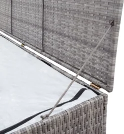 VidaXL Gartenbox Grau 150x50x60 Cm Poly Rattan -Deutschland Garten Zier Verkaufs-Shop ed194dc8874584e9aa660a350fee071e
