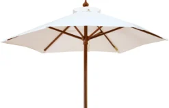 Kai Wiechmann Sonnenschirm Kompakter Balkonschirm Weiß 150 Cm Als Hochwertiger Schattenspender Strandschirm Mit Tragetasche, Windauslass & UPF50+