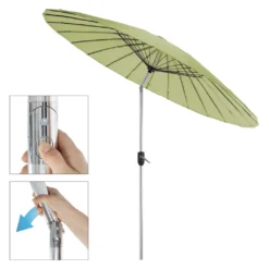 Progarden Sonnenschirm Shanghai 270 Cm Aluminium/Polyestergrün -Deutschland Garten Zier Verkaufs-Shop ed427375486552c777b143b0dac0f8ac
