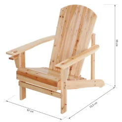 Outsunny Gartenstuhl Mit Becherhalter, Gartenliege, Balkonstuhl, Massivholz Natur 97 X 72,5 X 93 Cm -Deutschland Garten Zier Verkaufs-Shop ed529390b5e080736c7745cc47b25be9