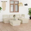 VidaXL 5-tlg. Garten-Paletten-Lounge-Set Imprägniertes Fichtenholz