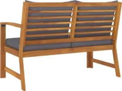 VidaXL Gartenbank 114,5 Cm Mit Dunkelgrauem Kissen Massivholz Akazie -Deutschland Garten Zier Verkaufs-Shop edca0519b497d81cc6258a78c94057cc