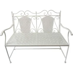 Garden Pleasure Bank Eisen Parkbank Garten Bank Sitzbank Möbel Weiß Vintage -Deutschland Garten Zier Verkaufs-Shop eecdc9238d34dd34e24f94d67fcea167